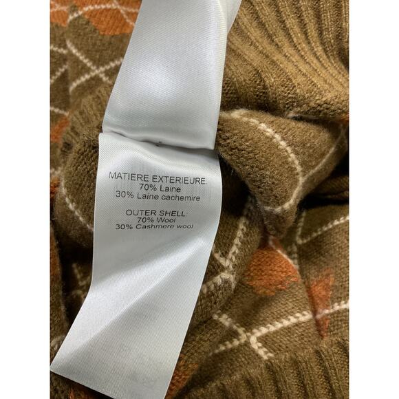 Chloe Argyle Cedar Green Turtleneck Sweater Size XS - Picture 5 of 5